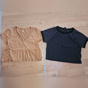 2 PC Ribbed & Peplum Tees